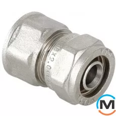 Valtec VTm.302 Соединение с вн.р. 20 х3/4", Тип резьбы: Внутренняя, Диаметр резьбы: 3/4", Диаметр (мм): 20, Рабочее давление (бар): 10, Материал: Сталь нержавеющая, фото 