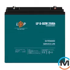 Тяговой свинцово-кислотный аккумулятор AGM LogicPower LP 6-DZM-20 Ah, фото 