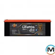 Аккумулятор LogicPower LP LiFePO4 25,6V - 280 Ah (7168Wh) (BMS 200A/200А) пластик Smart BT, фото 