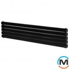 Горизонтальный дизайнерский радиатор отопления ARTTIDESIGN Livorno II G 5/340/1400/50 черный матовый, фото 