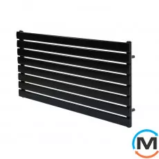 Горизонтальный дизайнерский радиатор отопления ARTTIDESIGN Livorno G 8/544/1200 черный матовый, фото 