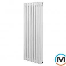 Вертикальний радіатор опалення ARTTIDESIGN Bari III 10/1200/470/50 білий матовий, Підключення радіатора: Нижнє, Виконання: Вертикальний, Колір: Білий, Висота (мм): 1200, Ширина (мм): 380, Кількість рядів: 3, фото 