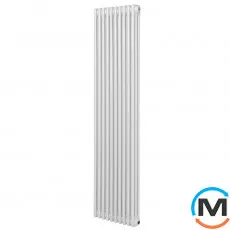 Вертикальний радіатор опалення ARTTIDESIGN Bari III 10/1800/470/50 білий матовий, Підключення радіатора: Нижнє, Виконання: Вертикальний, Колір: Білий, Висота (мм): 1800, Ширина (мм): 470, Кількість рядів: 3, фото 