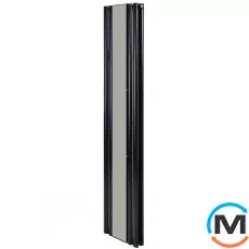 Вертикальный дизайнерский радиатор отопления ARTTIDESIGN Rimini II M 4/1800382/50 черный матовый, Цвет: Черный, Высота (мм): 1800, Количество рядов: 2, Длина (мм): 382, фото 