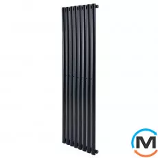 Дизайнерский вертикальный радиатор отопления ARTTIDESIGN Rimini 8/1500/472/50 черный матовый, Цвет: Черный, Высота (мм): 1500, Количество рядов: 1, Длина (мм): 472, фото 