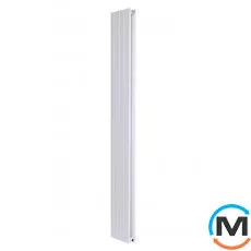 Вертикальный дизайнерский радиатор отопления ARTTIDESIGN Terni II 4/1800/236/50 белый матовый, Подключение радиатора: Нижнее, Цвет: Белый, Высота (мм): 1800, Количество рядов: 2, Длина (мм): 236, фото 