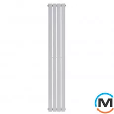 Вертикальный дизайнерский радиатор отопления ARTTIDESIGN Terni 4/1800/236/50 белый матовый, Подключение радиатора: Нижнее, Цвет: Белый, Высота (мм): 1800, Количество рядов: 1, Длина (мм): 236, фото 