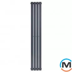 Вертикальный дизайнерский радиатор отопления ARTTIDESIGN Terni 4/1800/236/50 серый матовый, Подключение радиатора: Нижнее, Цвет: Серый, Высота (мм): 1800, Количество рядов: 1, Длина (мм): 236, фото 