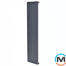 Вертикальный дизайнерский радиатор отопления ARTTIDESIGN Terni 6/1800/354/50 серый матовый, Подключение радиатора: Нижнее, Цвет: Серый, Высота (мм): 1800, Количество рядов: 1, Длина (мм): 354, фото 
