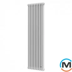 Трубчастий радіатор DeLonghi Multicolumn H=1800 3-10 (секцій) конфігурація 0 (бічне 3/8") RAL9016, Підключення радіатора: Бокове, Виконання: Вертикальний, Колір: Білий, Діаметр вхід/вихід: 3/8", Висота (мм): 1800, Ширина (мм): 460, Глибина (мм): 107, фото 