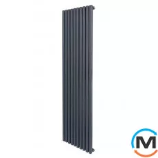 Радиатор ARTTIDESIGN Ancona 10/1800/460/50 серый матовый вертикальный дизайнерский, Исполнение: Вертикальный, Цвет: Серый, Высота (мм): 1800, Глубина (мм): 100, Ширина (мм): 460, Кол-во секций: 10, фото 