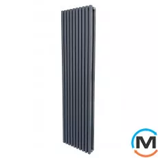 Радиатор ARTTIDESIGN Ancona II 10/1800/460/50 серый матовый вертикальный дизайнерский, Исполнение: Вертикальный, Цвет: Серый, Высота (мм): 1800, Глубина (мм): 110, Ширина (мм): 460, Кол-во секций: 10, фото 