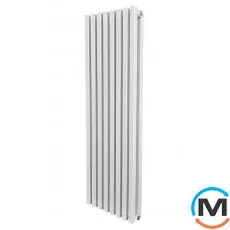 Радиатор ARTTIDESIGN Ancona II 8/1000/368 белый матовый вертикальный дизайнерский, Исполнение: Вертикальный, Цвет: Белый, Высота (мм): 1000, Глубина (мм): 110, Ширина (мм): 368, Кол-во секций: 8, фото 