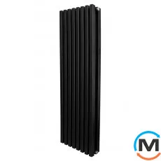 Радиатор ARTTIDESIGN Ancona II 8/1000/368 черный матовый вертикальный дизайнерский, Исполнение: Вертикальный, Цвет: Черный, Высота (мм): 1000, Глубина (мм): 110, Ширина (мм): 368, Кол-во секций: 8, фото 