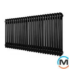 Радиатор ARTTIDESIGN Bari II G 26/500/1190 черный матовый горизонтальный дизайнерский, Подключение радиатора: Боковое, Исполнение: Горизонтальный, Цвет: Черный, Высота (мм): 500, Ширина (мм): 1190, Количество рядов: 2, фото 