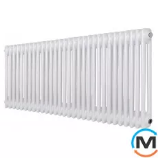 Радиатор ARTTIDESIGN Bari II G 30/500/1370 белый матовый горизонтальный дизайнерский, Подключение радиатора: Боковое, Исполнение: Горизонтальный, Цвет: Белый, Высота (мм): 500, Ширина (мм): 1370, Количество рядов: 2, фото 