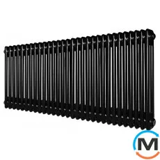 Радиатор ARTTIDESIGN Bari II G 30/500/1370 черный матовый горизонтальный дизайнерский, Подключение радиатора: Боковое, Исполнение: Горизонтальный, Цвет: Черный, Высота (мм): 500, Ширина (мм): 1370, Количество рядов: 2, фото 