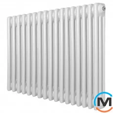 Радиатор ARTTIDESIGN Bari III G 17/600/785/50 белый матовый горизонтальный дизайнерский, Подключение радиатора: Боковое, Исполнение: Горизонтальный, Цвет: Белый, Высота (мм): 600, Ширина (мм): 785, Количество рядов: 3, фото 