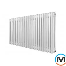 Радиатор ARTTIDESIGN Bari III G 22/600/1010/50 белый матовый горизонтальный дизайнерский, Подключение радиатора: Боковое, Исполнение: Горизонтальный, Цвет: Белый, Высота (мм): 600, Ширина (мм): 1010, Количество рядов: 3, фото 