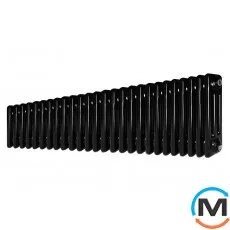 Радиатор ARTTIDESIGN Bari III G 26/300/1190/50 черный матовый горизонтальный дизайнерский, Подключение радиатора: Боковое, Исполнение: Горизонтальный, Цвет: Черный, Высота (мм): 300, Ширина (мм): 1190, Количество рядов: 3, фото 