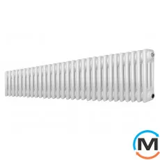 Радіатор ARTTIDESIGN Bari III G 30/300/1370/50 білий матовий горизонтальний дизайнерський, Підключення радіатора: Бокове, Виконання: Горизонтальний, Колір: Білий, Висота (мм): 300, Ширина (мм): 1370, Кількість рядів: 3, фото 