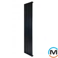 Радиатор ARTTIDESIGN Lucca 10/1800/456/50 черный матовый дизайнерский вертикальный, Цвет: Черный, Ширина (мм): 456, Кол-во секций: 10, фото 