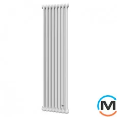 Трубчатый радиатор DeLonghi Multicolumn H=2000 2-8 (секций) конфигурация 0 (боковое 1/2") RAL9016 нижнее подключение, Подключение радиатора: Боковое, Исполнение: Вертикальный, Цвет: Белый, Диаметр вход/выход: 1/2", Высота (мм): 2000, Ширина (мм): 368, Глубина (мм): 66, фото 