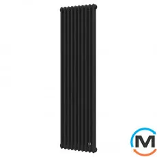 Трубчатый радиатор DeLonghi Multicolumn H=2000 3-10 (секций) конфигурация D (нижнее 1/2") RAL9005MATT нижнее подключение, Подключение радиатора: Нижнее, Исполнение: Вертикальный, Цвет: Чёрный, Диаметр вход/выход: 1/2", Высота (мм): 2000, Ширина (мм): 460, Глубина (мм): 107, фото 