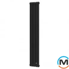 Трубчатый радиатор DeLonghi Multicolumn H=2000 3-6 (секций) конфигурация D (нижнее 1/2") RAL9005MATT нижнее подключение, Подключение радиатора: Нижнее, Исполнение: Вертикальный, Цвет: Чёрный, Диаметр вход/выход: 1/2", Высота (мм): 2000, Ширина (мм): 276, Глубина (мм): 107, фото 