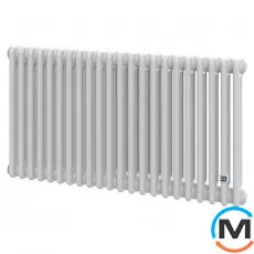 Трубчастий радіатор DeLonghi Multicolumn H=570 3-22 (секцій) конфігурація 0 (бічне 1/2") RAL9016, Підключення радіатора: Бокове, Виконання: Горизонтальний, Колір: Білий, Діаметр вхід/вихід: 1/2", Висота (мм): 570, Ширина (мм): 1012, Глибина (мм): 107, фото 