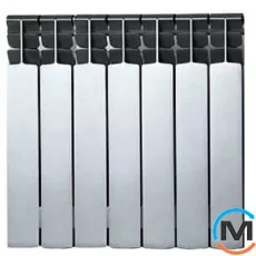 Биметаллический радиатор Mirado 96/500 (7 секций) СЕРЫЙ (silver), Цвет: Серый, Кол-во секций: 7, фото 