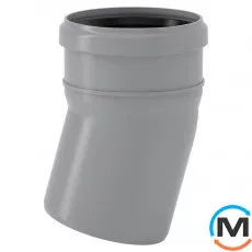 Колено канализационное Valsir Ø90 HTB 15°, Градус (град.): 15, Диаметр (мм): 90/90, фото 