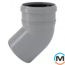 Колено канализационное Valsir Ø90 HTB 45°, Градус (град.): 45, Диаметр (мм): 90/90, фото 