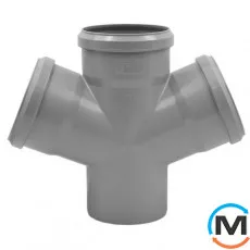 Крестовина канализационная Valsir Ø75/75/75 HTDA 67°, фото 