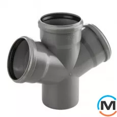 Крестовина канализационная Valsir Ø90/50/50 HTDA 45°, фото 