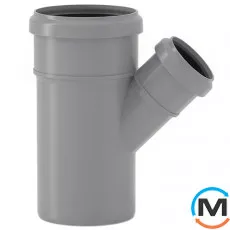 Тройник канализационный Valsir Ø110/90 HTEA редукционный 45°, фото 