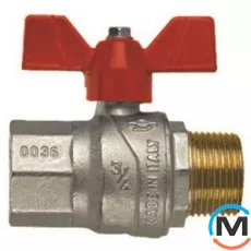 Кран кульовий вн.-нар. різьблення (метелик) Fiv EVOLUTION 1", фото 