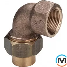 Збірка кутова Ø15 х 1/2" В (бронзова) -114787 Viega GmbH 94096g, Тип різьблення: Внутрішня, Діаметр різьблення: 1/2", Виконання: Кутовий, Діаметр (мм): 15, фото 