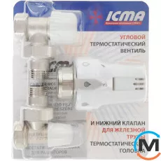 Термостатичний комплект Icma KTE 985 1/2" кутовий, фото 
