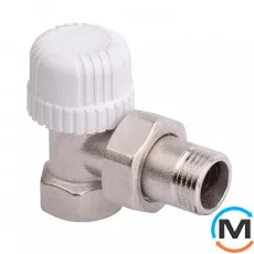 Угловой термостатический вентиль Icma 774 1/2", Диаметр резьбы: 1/2", Исполнение: Угловой, Цвет: Никелированный, фото 