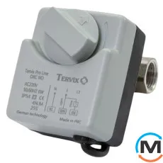 2-ходовой шаровой клапан НО 1/2" DN15 из нержавеющей стали с электроприводом Tervix Pro Line ORC, Диаметр резьбы: 1/2", Положение привода: Нормально октрыт, фото 
