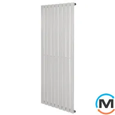 Вертикальный дизайнерский радиатор отопления ARTTIDESIGN Livorno 10/1800/680/50 белый матовый, Исполнение: Вертикальный, Цвет: Белый, Высота (мм): 1800, Глубина (мм): 79, Кол-во секций: 10, Длина (мм): 680, фото 