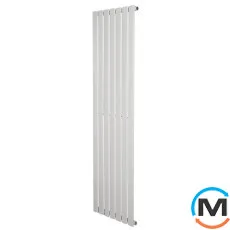 Вертикальный дизайнерский радиатор отопления ARTTIDESIGN Livorno 7/2200/476/50 белый матовый, Исполнение: Вертикальный, Цвет: Белый, Высота (мм): 2200, Глубина (мм): 79, Кол-во секций: 7, Длина (мм): 476, фото 
