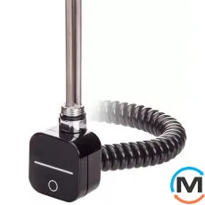 Электрический ТЭН Schlosser 2.0 300 W черный мат (с кабелем), Модификация: с кабелем, Цвет: Матовый черный, Макс. мощность (Вт): 300, фото 