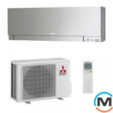 Кондиционер Mitsubishi Electric Дизайн инвертор Серебристый MSZ-EF25VGKS/MUZ-EF25VG -15°С до 25 м², Цвет: Серебристый, Площадь помещения (кв.м): 25, фото 