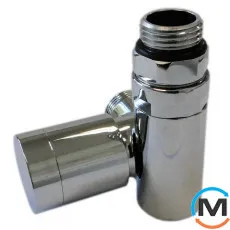 Клапан с ручной регулировкой Schlosser Combi Plus осевой правый GZ 1/2 x 15 mm Cu хром, фото 