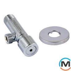 Кран санитарный Schlosser грибковый с угловым фильтром DN15 GZ 1/2" x 3/8" хром, фото 