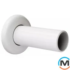 Маскировочная трубка Schlosser с розеткой d трубки =22mm d розетки=45mm l=80mm белая, фото 