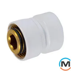 Резьбовое соединение Schlosser для стальных труб GW M 22x1,5 x GW 1/2 белый, фото 