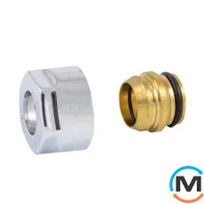 Резьбовое соединение Schlosser GW 3/4 x 15 mm Cu хром, фото 